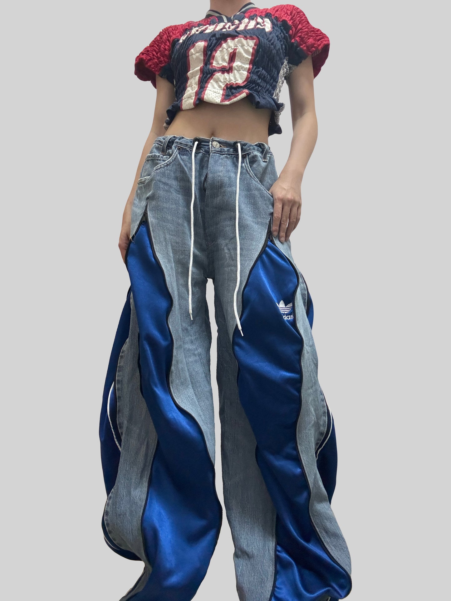 Blue Adidas Sweatpants X Levi’s Jeans Remade #24